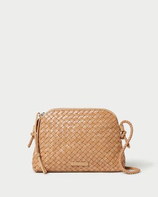 Loeffler Randall + Mallory Desert Sand Woven Crossbody