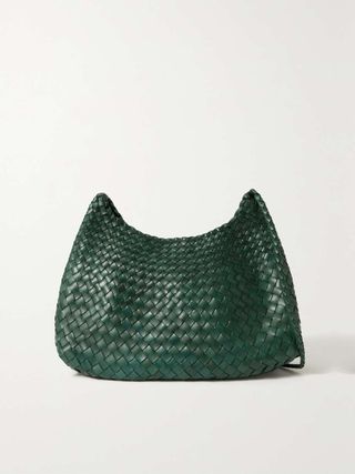 Dragon Diffusion + Santa Rosa Woven Leather Shoulder Bag