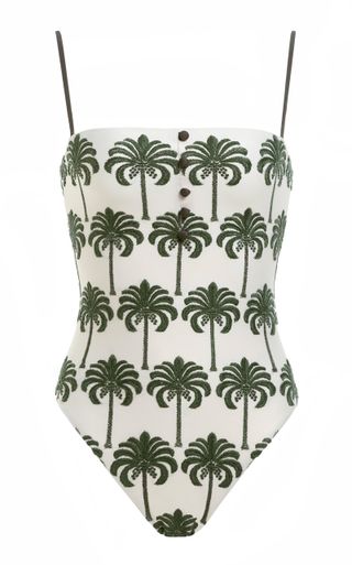 Agua by Agua Bendita + Durazno Cocora-Hand Embroidered One-Piece Swimsuit
