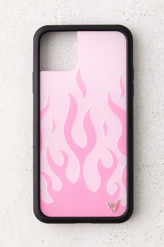 Wildflower + Pink Flames iPhone Case
