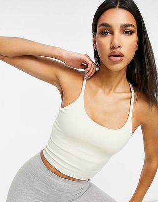 ASOS + 4505 Icon Yoga Cami Crop Top With Inner Bra