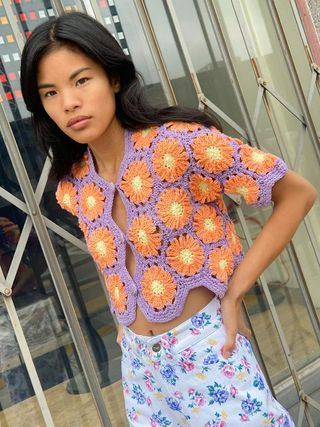 Tach Clothing + Palmira Top in Lilac & Orange