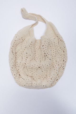Zara + Crochet Maxi Bucket Bag