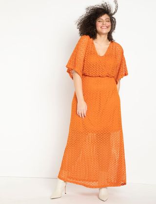 Eloquii + Crochet Lace Maxi Dress