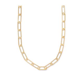 Scoop + 14KT Gold Flash Plated Paper Clip Chain Necklace