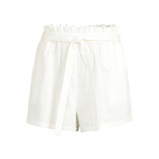 Scoop + Linen-Blend Paperbag Shorts