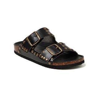 Scoop + Studded Footbed Two Strap Sandal