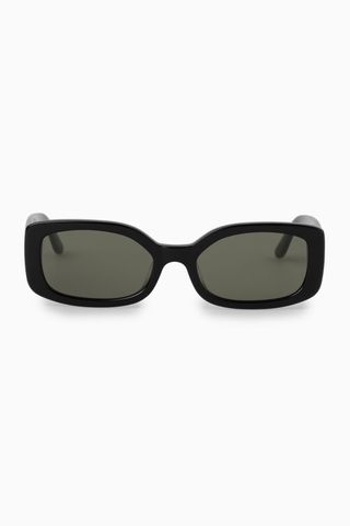 COS + Slim Rectangular Sunglasses