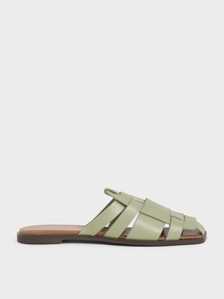 Charles & Keith + Woven Flat Mules