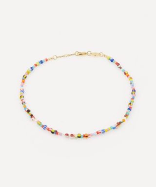 Anni Lu + Gold-Plated Petit Alaia Beaded Anklet