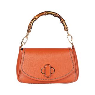 Mirta + Posillipo Fortuna Top Handle Bag in Orange