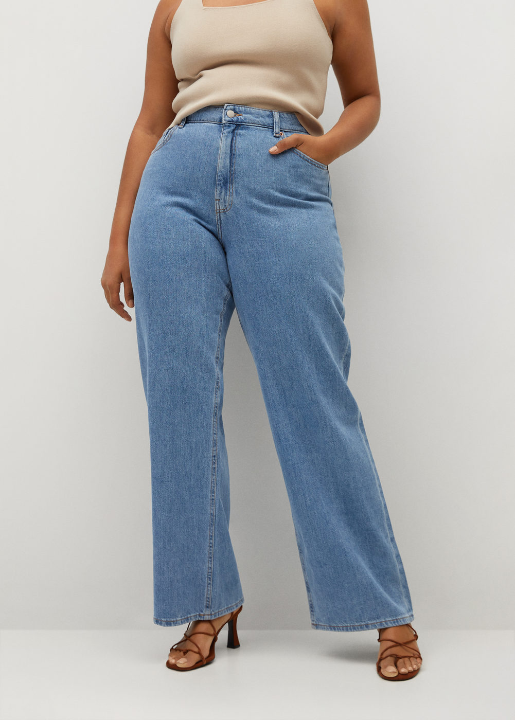Violeta by Mango + Erika Wide-Leg Jeans