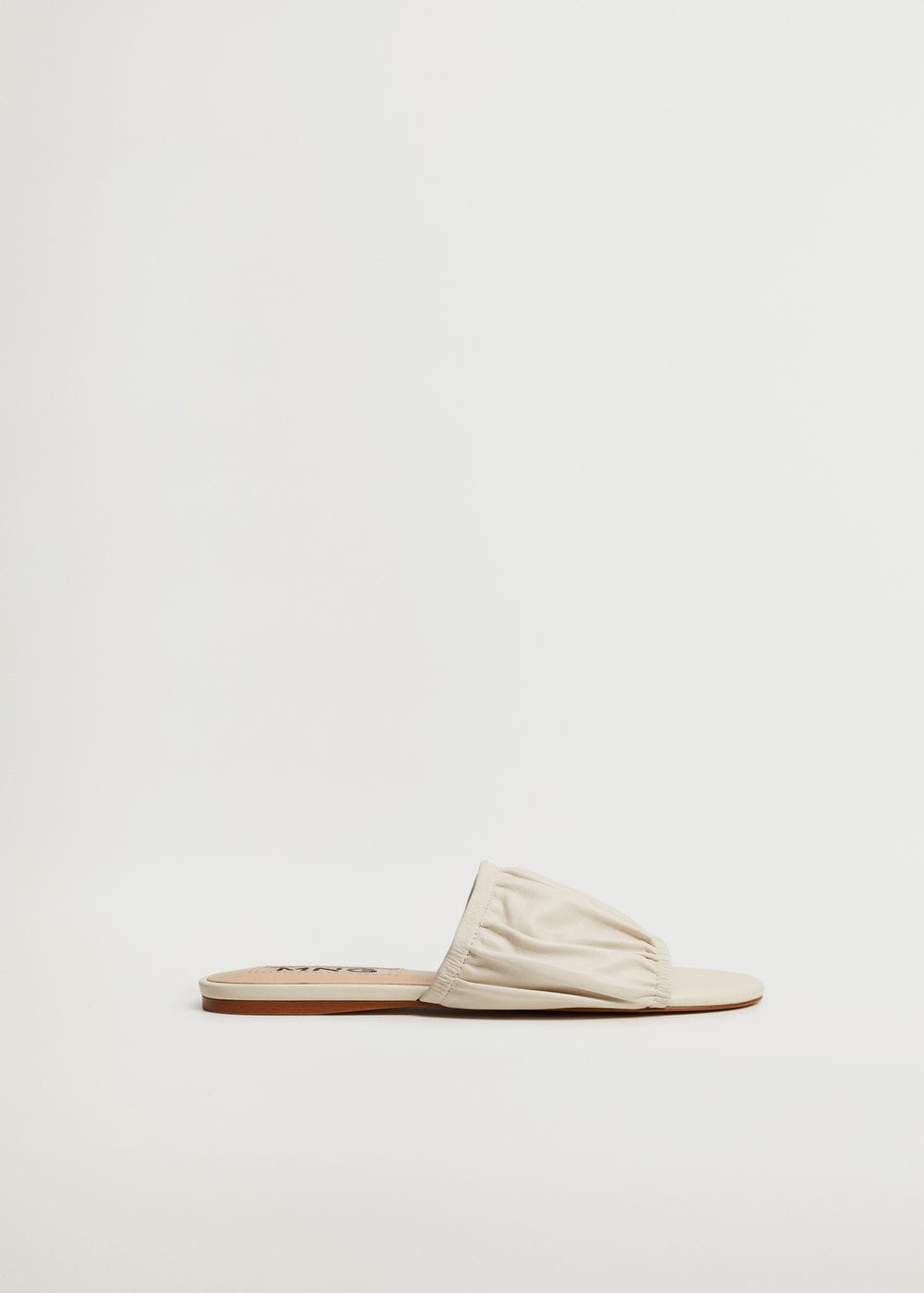 Mango + Ruched Leather Sandals
