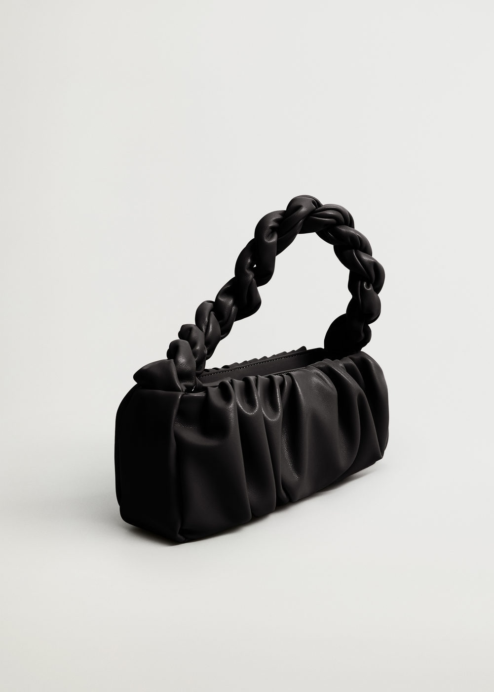 Mango + Twisted Strap Baguette Bag