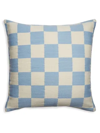 Jonathan Adler + Pop Checkerboard Hand-Woven Merino Wool Cushion