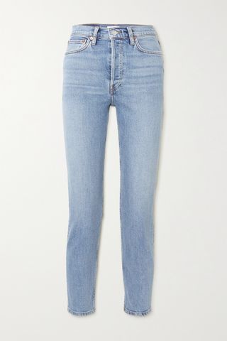 RE/DONE + 90s Comfort Stretch High-Rise Ankle Crop Skinny Jeans