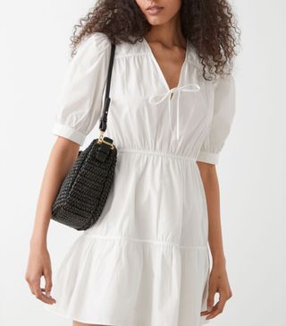 & Other Stories + Tiered Puff Sleeve Mini Dress