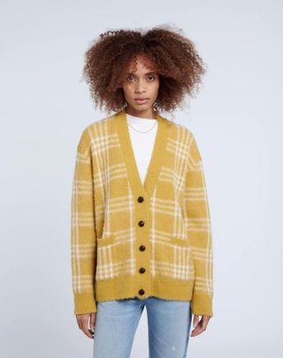 Re/Done + 90s Oversized Cardigan in Marigold Multi