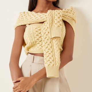 Rosie Assoulin + Thousand-In-One-Ways Wool-Cotton Sweater