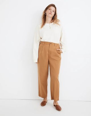 Madewell + Pleated Slouchy Chino Pants
