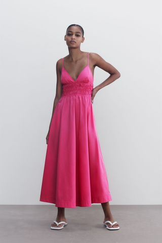 Zara + Voluminous Poplin Dress