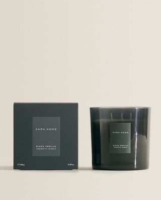 Zara Home + Black Vanilla Scented Candle