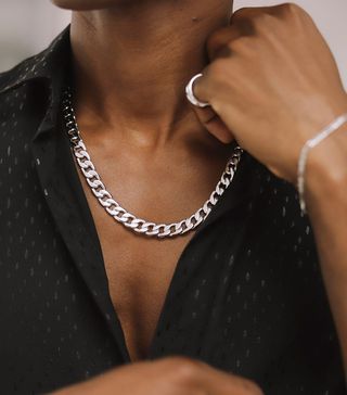 Missoma + Silver Chunky Curb Chain Necklace