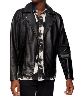 Topman + Ray Leather Biker Jacket
