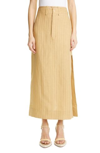 Jacquemus + La Jupe Terraio Belted Stripe Skirt