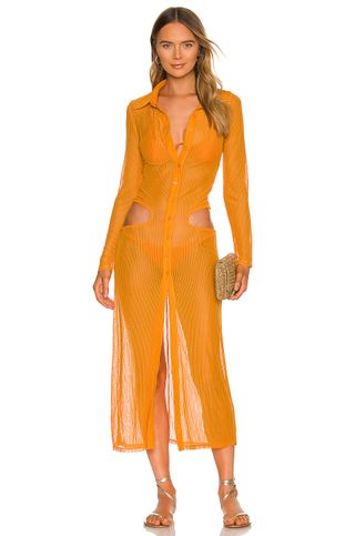 Camila Coelho + Gigi Maxi Dress in Rustic Orange