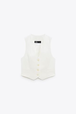 Zara + Tailored Short Waistcoat