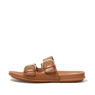 FitFlop + Gracie Buckle Leather Slides