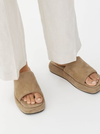 Arket + Flatform Suede Slides