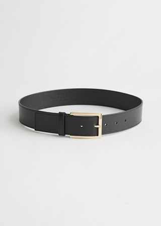 & Other Stories + Squared Buckle Leather Belt