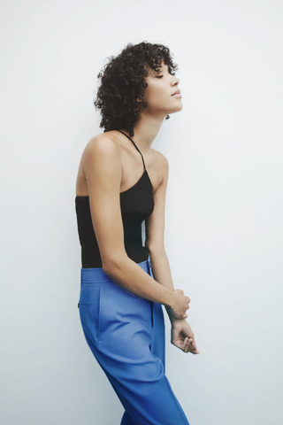 Zara + Asymmetric Knit Top