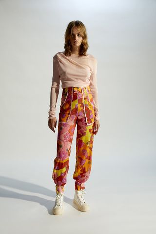 Siedrés + Ines Piped Printed Cotton Pants