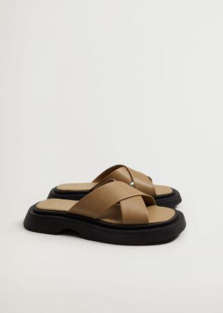 Mango + Leather Sandals With Straps