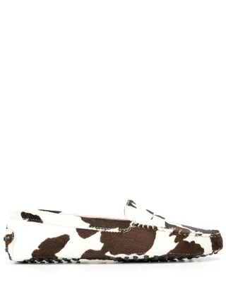 Tod's + Gommino Animal-Print Driving Shoes