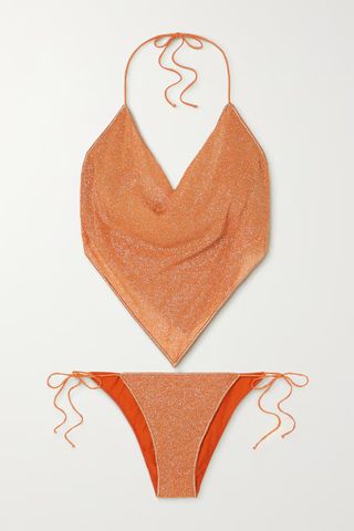 Oséree + Shine Glittered Halterneck Bikini