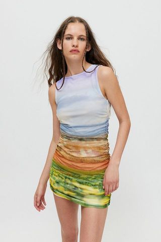 Urban Outfitters + Austin Mesh Sleeveless Mini Dress