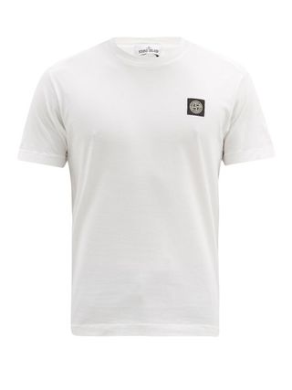 Stone Island + Logo-Patch Cotton-Jersey T-Shirt