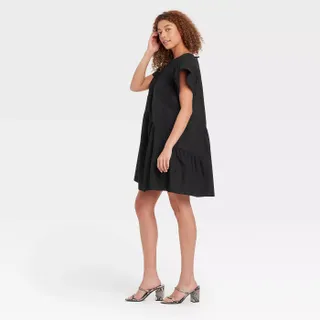 Who What Wear + Ruffle Short Sleeve Dress