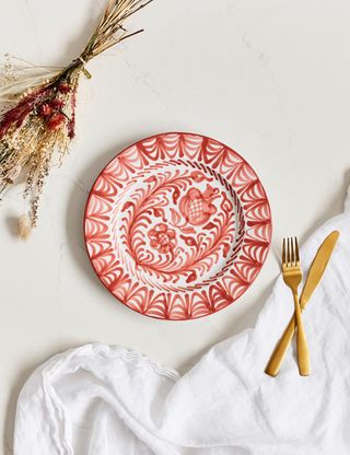 Rose and Grey + Decorative Dinner Plate