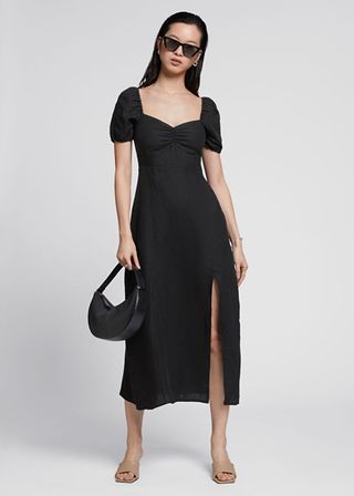 & Other Stories + Puff Sleeve Midi Dress