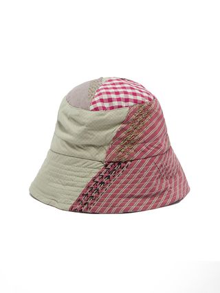 By Walid + Callum Upcycled-Patchwork Cotton Bucket Hat