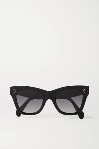 Celine + Oversized Cat-Eye Acetate Sunglasses