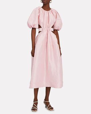Aje + Mimosa Puff Sleeve Midi Dress