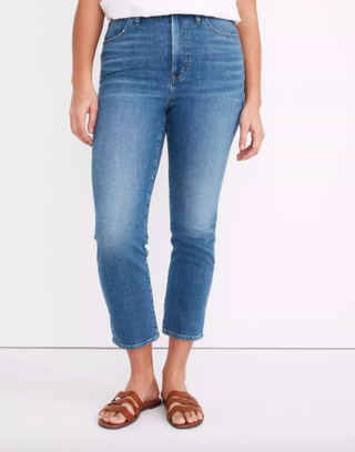 Madewell + The Perfect Vintage Crop Jeans in Sandford Wash