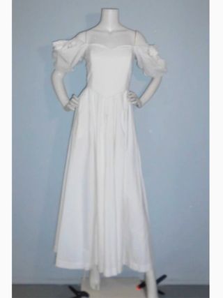 Laura Ashley + Vintage 1980's Wedding Dress Ivory