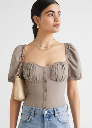 & Other Stories + Puff-Sleeve Top